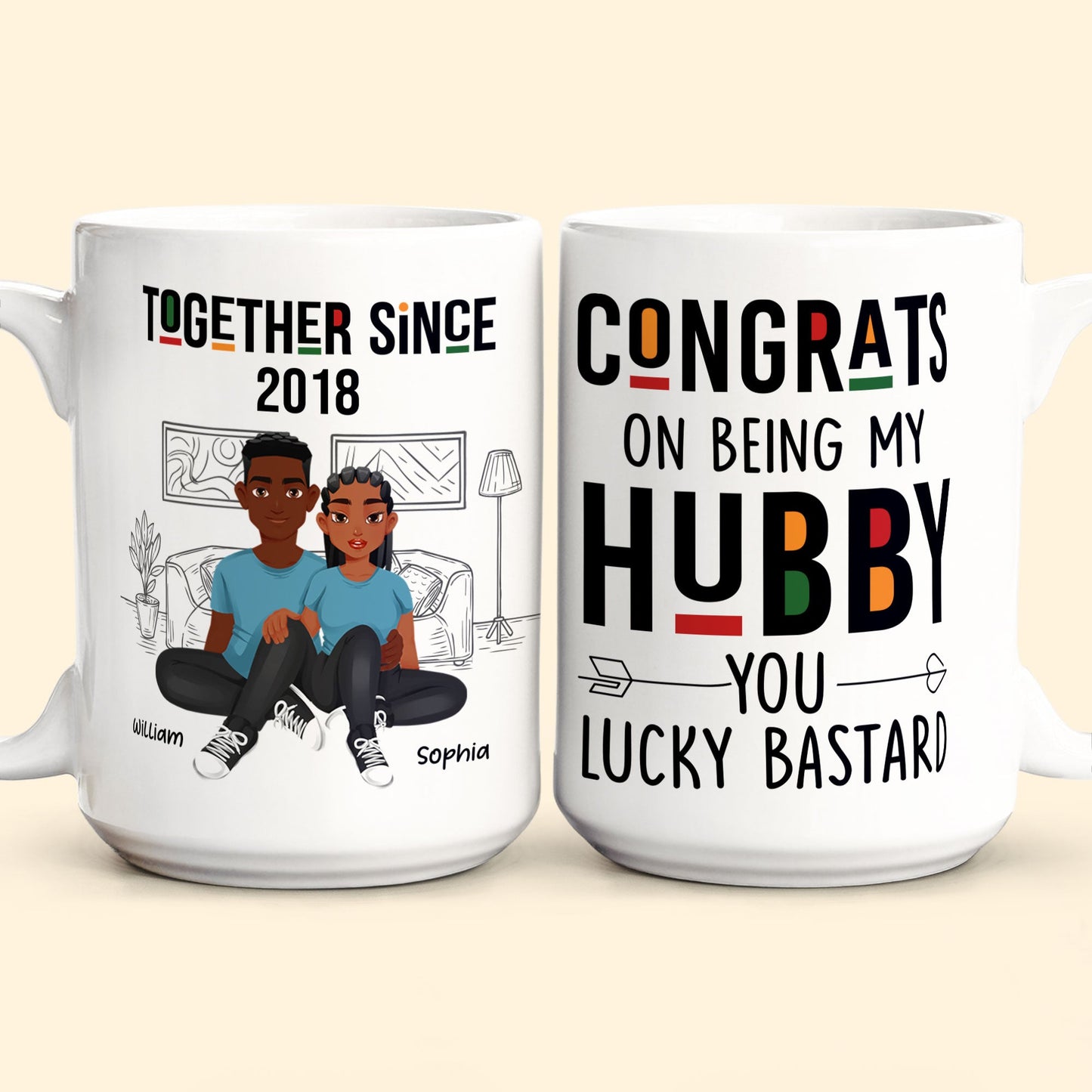 Congrats On Being My Hubby - Personalized Mug