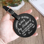 Congrats On Being My Husband - Personalized Leather Golf Bag Tag