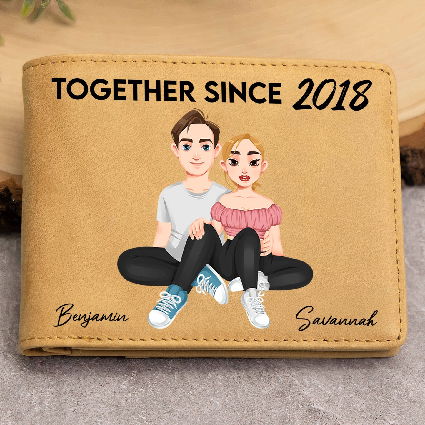 Congrats On Being My Husband - Personalized Leather Wallet