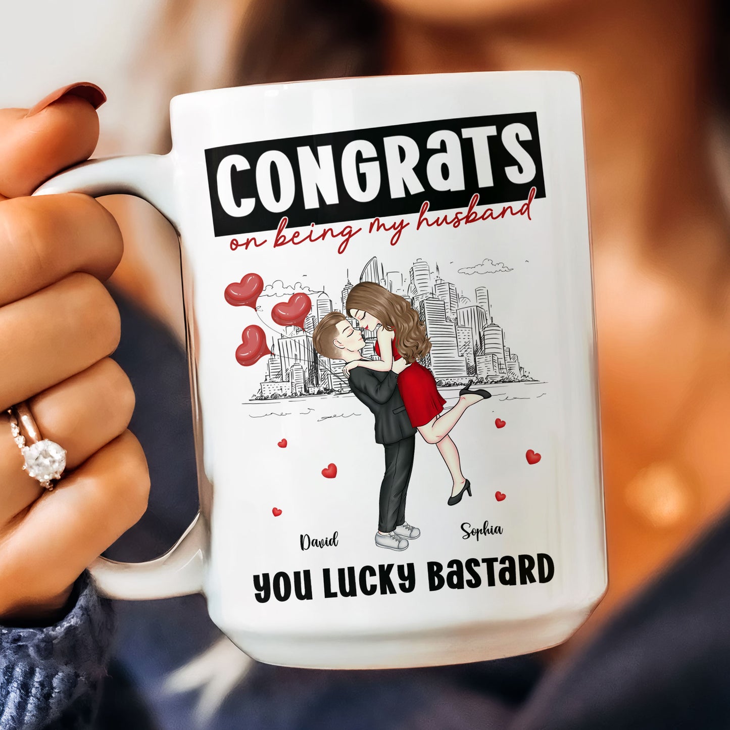 Congrats On Being My Husband - Personalized Mug