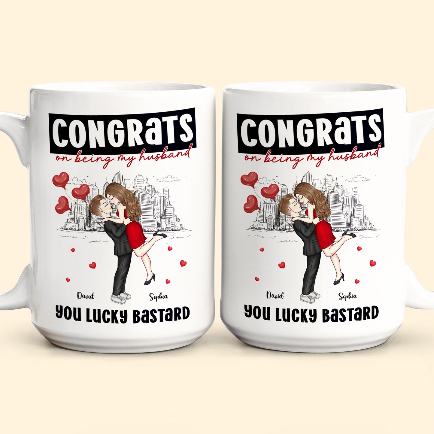 Congrats On Being My Husband - Personalized Mug