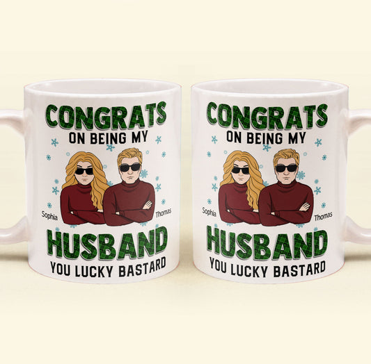 Congrats On Being My Husband- Personalized Mug