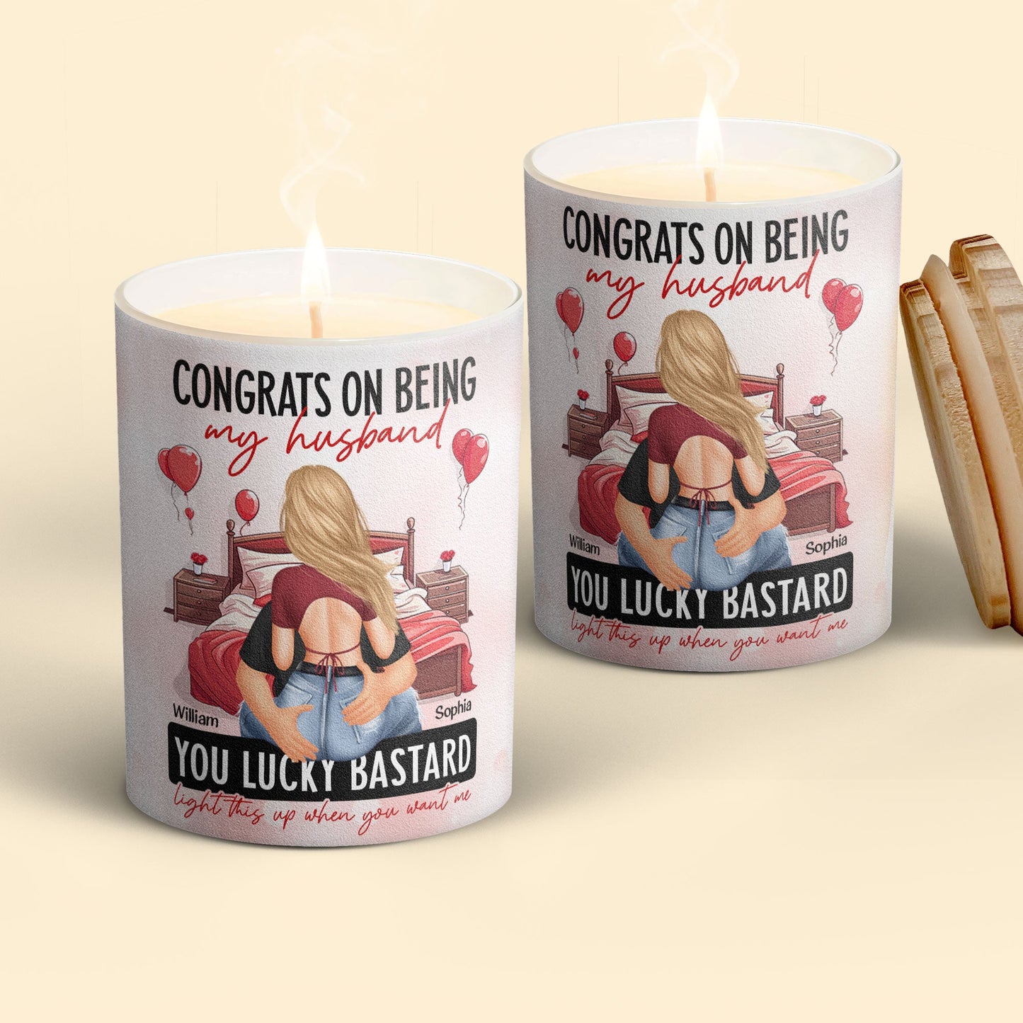 Congrats On Being My Husband - Personalized Candle