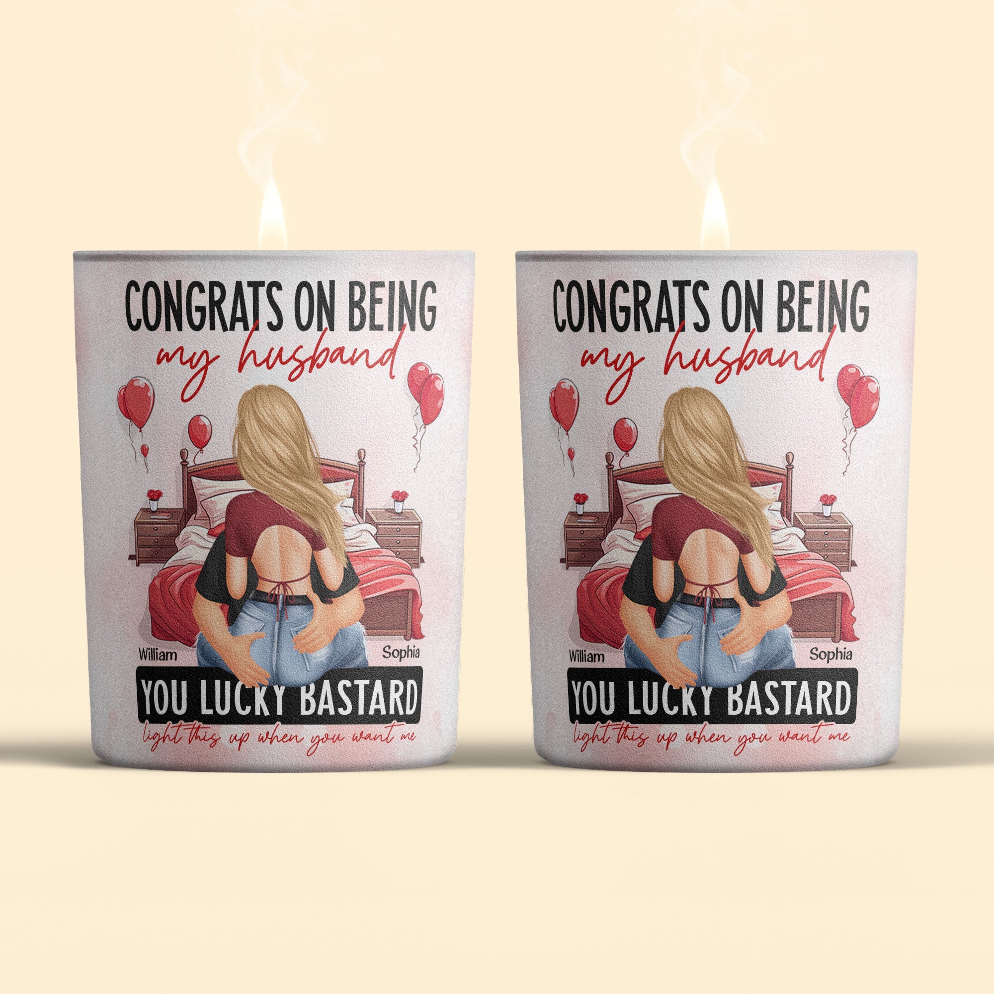 Congrats On Being My Husband - Personalized Candle