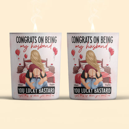 Congrats On Being My Husband - Personalized Candle