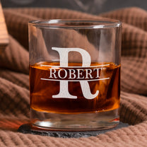 Congrats On Being My Husband You Lucky Bastard - Fun Gift For Him - Personalized Whiskey Glass