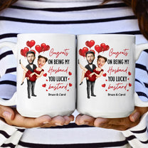 Congrats On Being My Husband You Lucky Bastard - Personalized Photo Mug