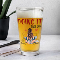 Congrats On Being My Husband (Doing It Since) - Personalized Beer Glass