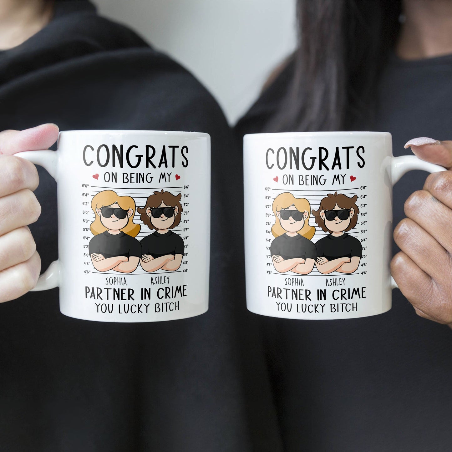 Congrats On Being My Partner In Crime - Personalized Mug