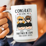 Congrats On Being My Partner In Crime - Personalized Mug