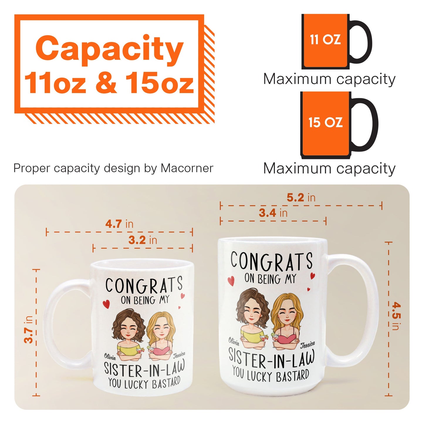 Congrats On Being My Sister-In-Law - Personalized Mug