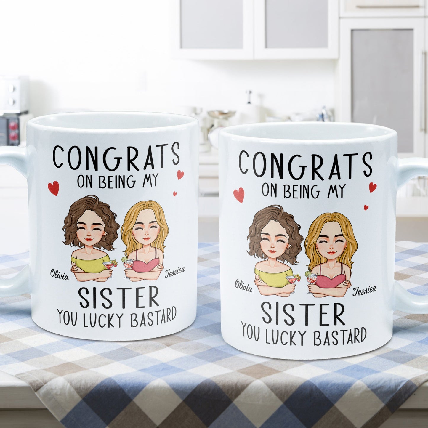 Congrats On Being My Sister - Personalized Mug