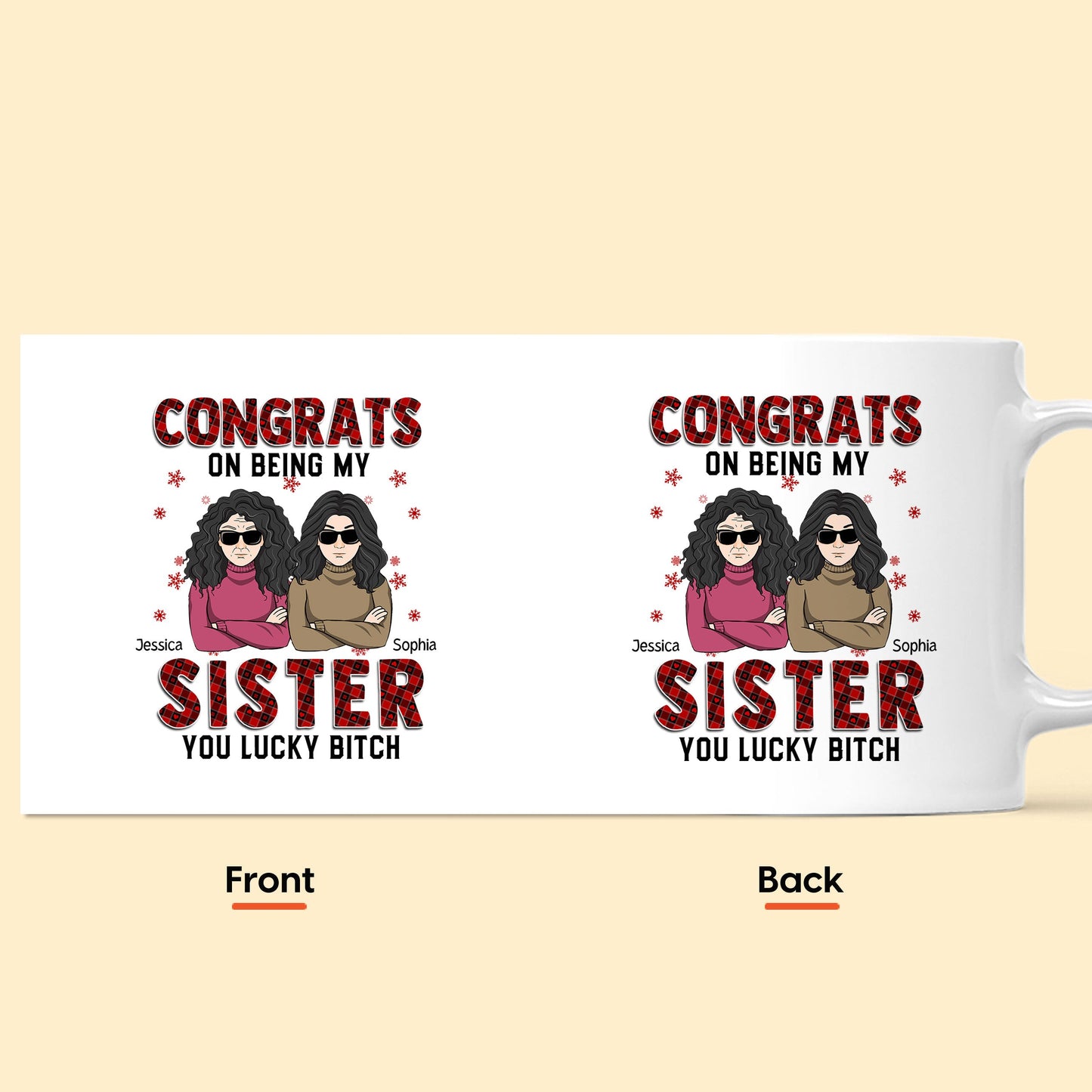 Congrats On Being My Sister - Personalized Mug