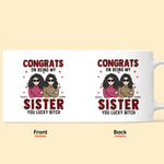 Congrats On Being My Sister - Personalized Mug