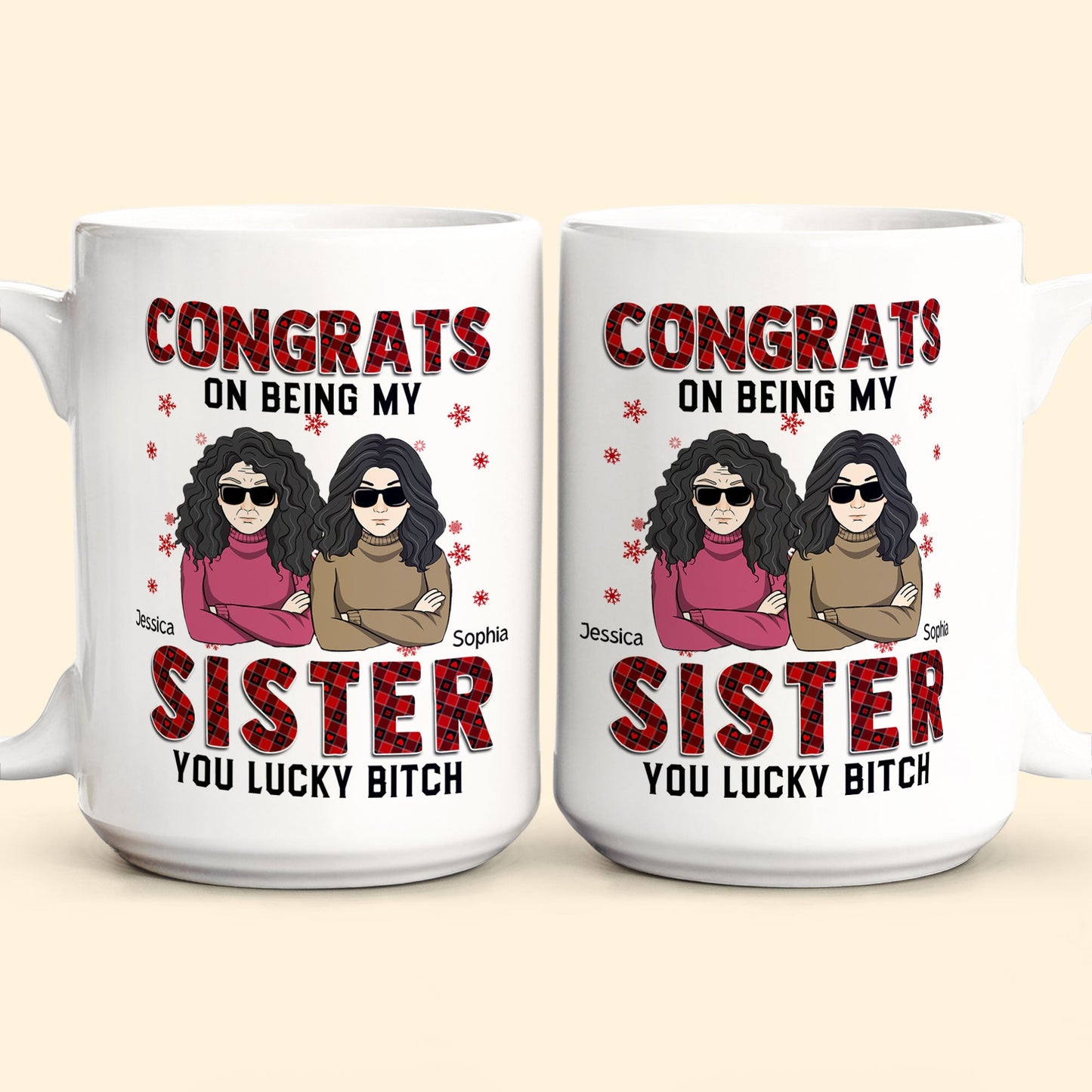 Congrats On Being My Sister - Personalized Mug