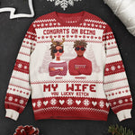 Congrats On Being My Wife Christmas Led Light - Personalized Ugly Sweater