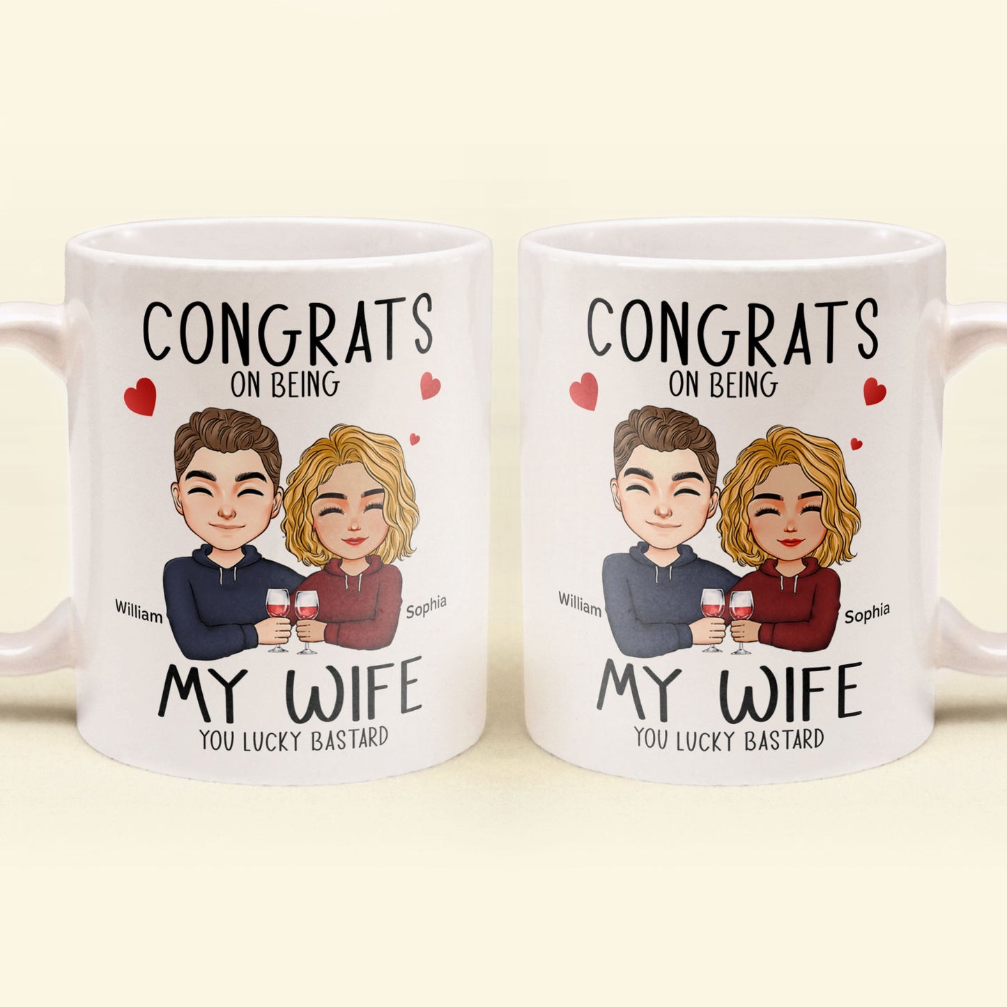 Congrats On Being My Wife/Girlfriend- Personalized Mug