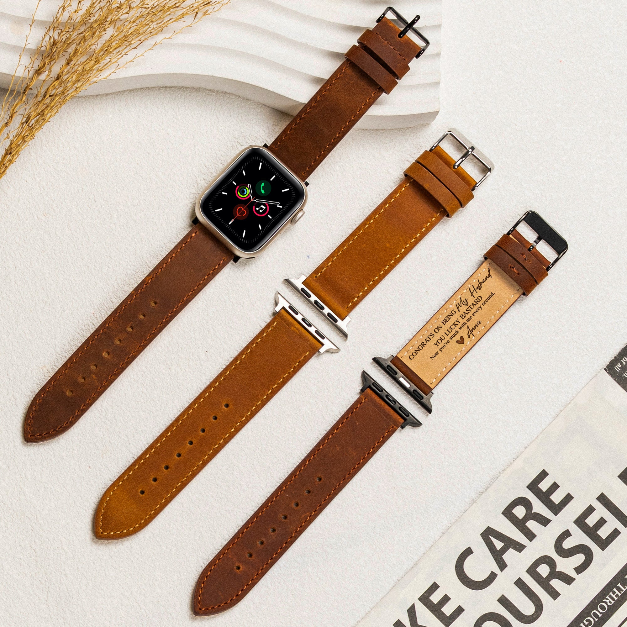 Congrats-On-Being-My-Husband-You-Lucky-Bastard-Personalized-Watch-Band-1