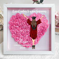 Congratulation Graduate A Sweet Ending - Personalized Flower Shadow Box