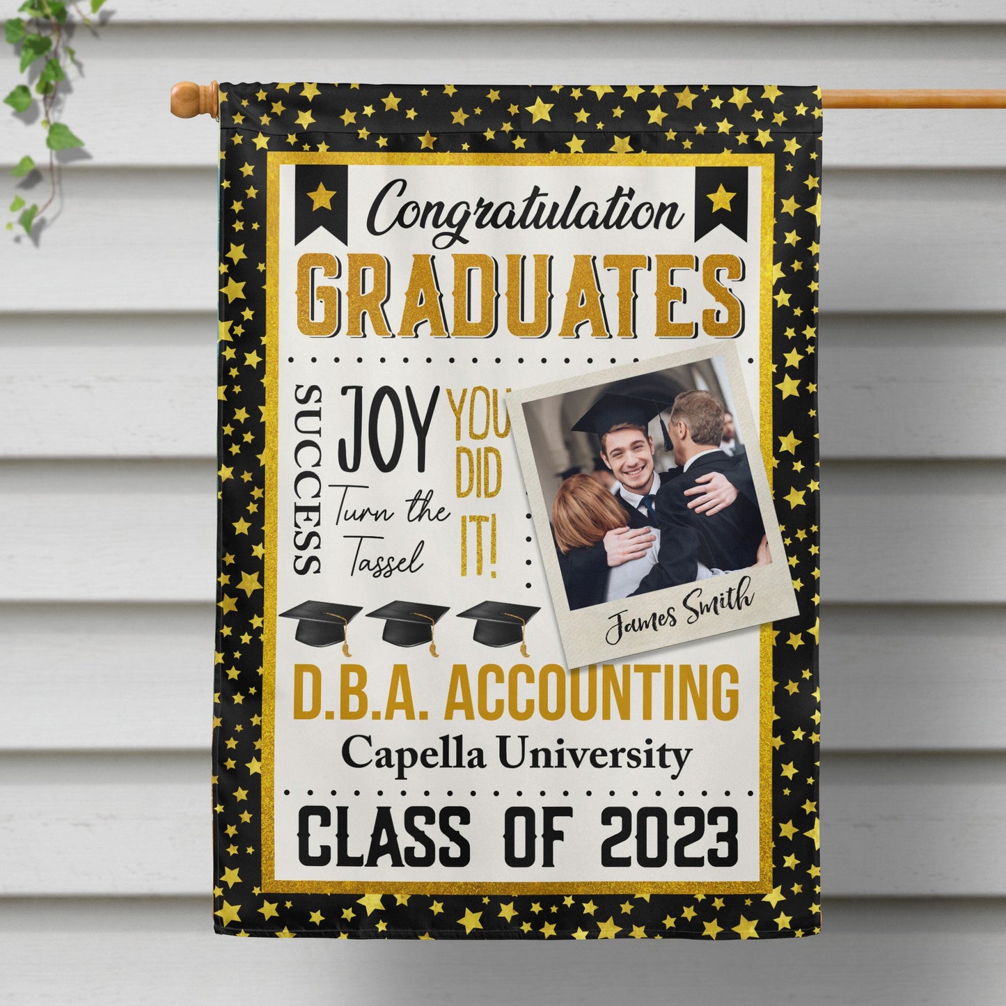Congratulation Graduates - Personalized Photo Flag