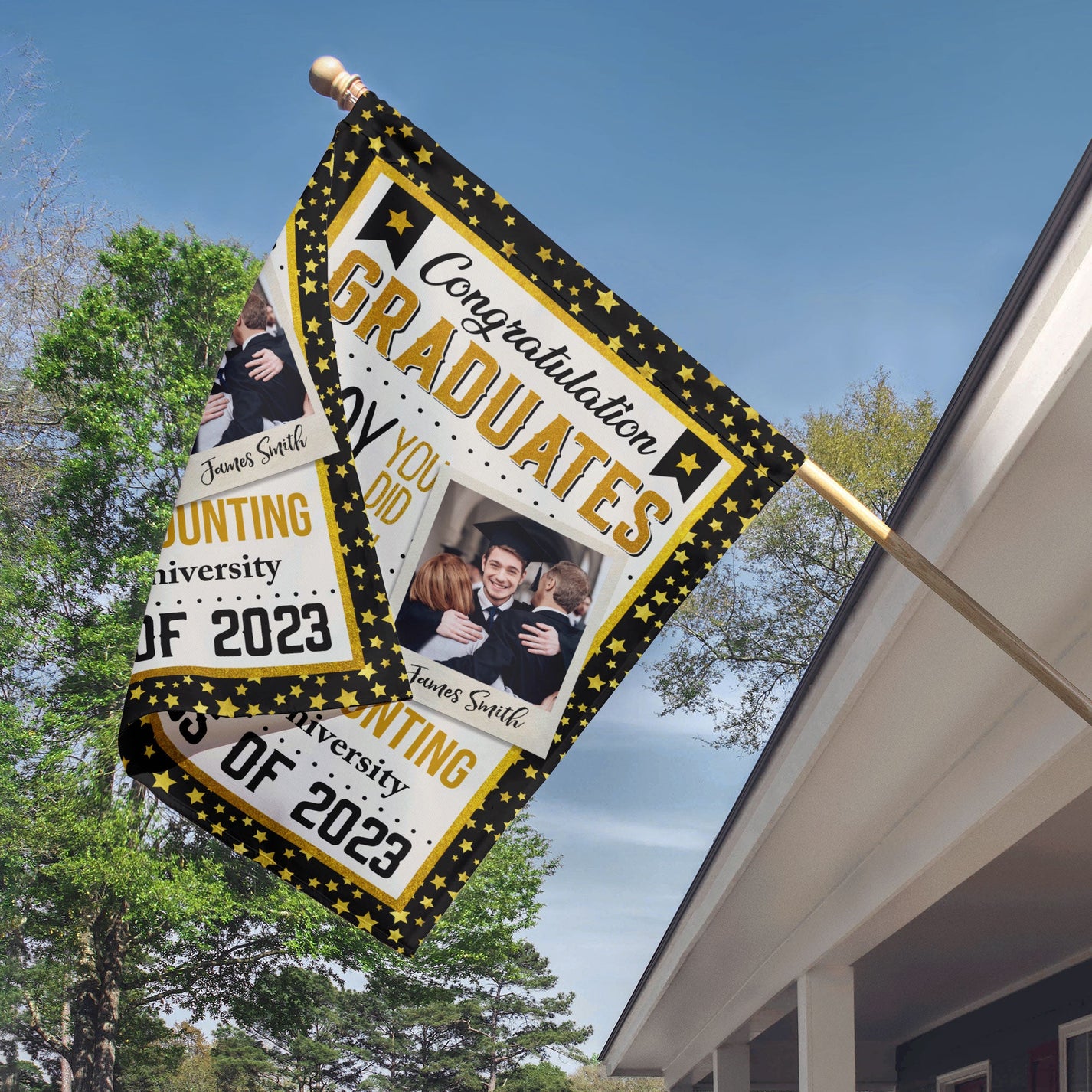 Congratulation Graduates - Personalized Photo Flag – Macorner