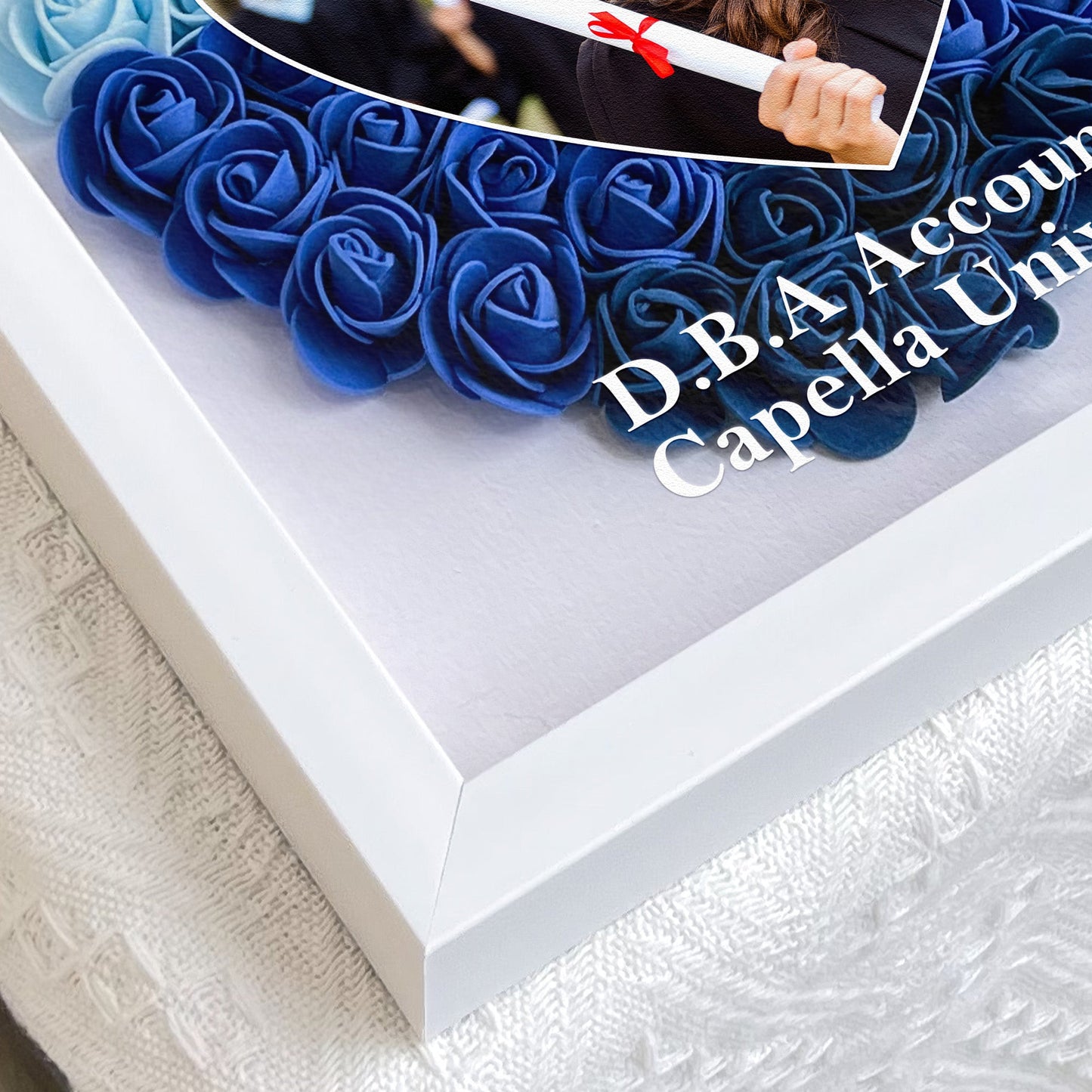 Congratulation Graduation - Personalized Photo Flower Shadow Box