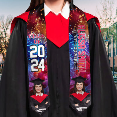 Congratulation Graduation Stole  - Personalized Photo Graduation Stole