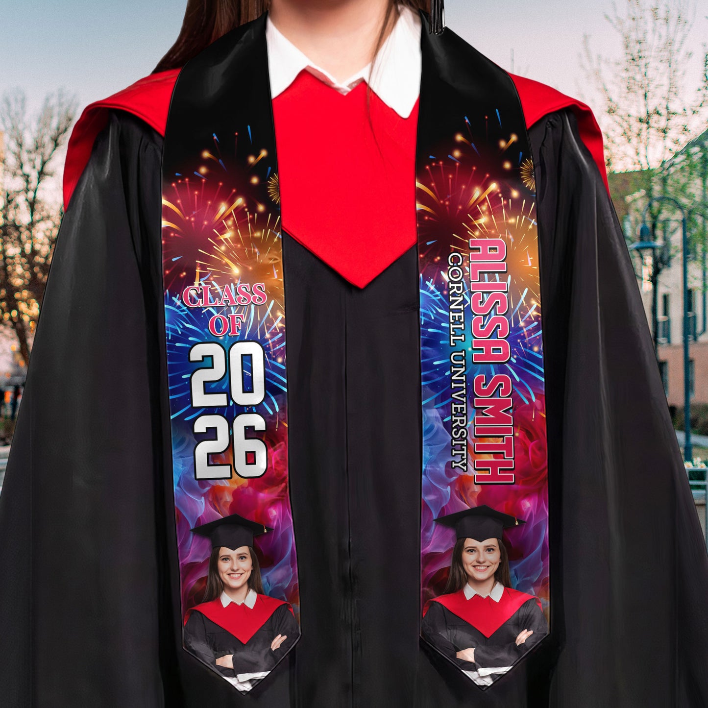 Congratulation Graduation Stole  - Personalized Photo Graduation Stole