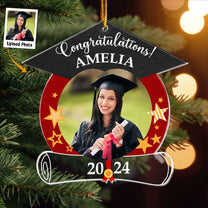 Congratulations Graduation - Personalized Acrylic Photo Ornament