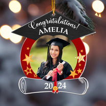 Congratulations Graduation - Personalized Acrylic Photo Ornament