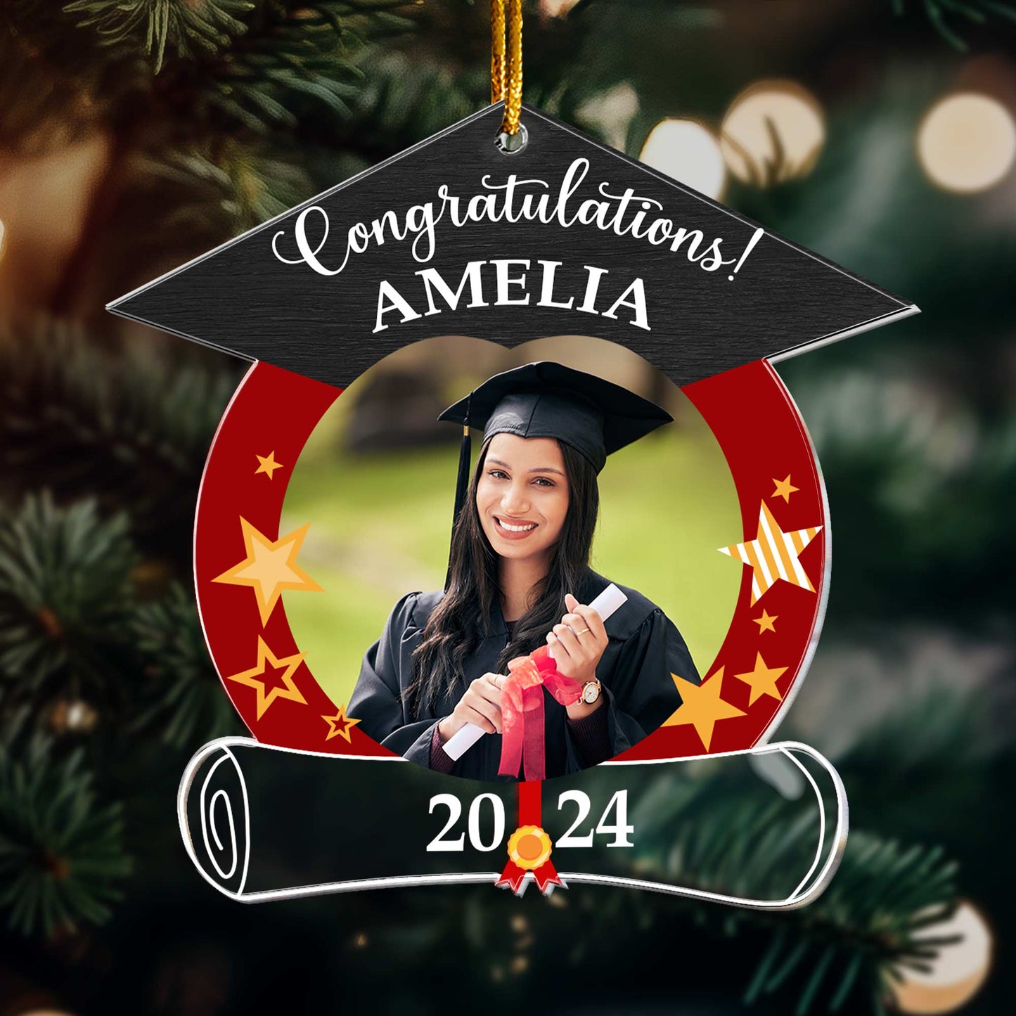 Congratulations Graduation - Personalized Acrylic Photo Ornament