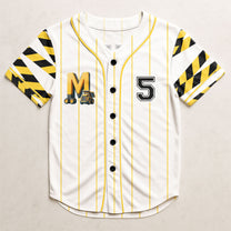 Construction Alphabets - Personalized Kids Baseball Jersey