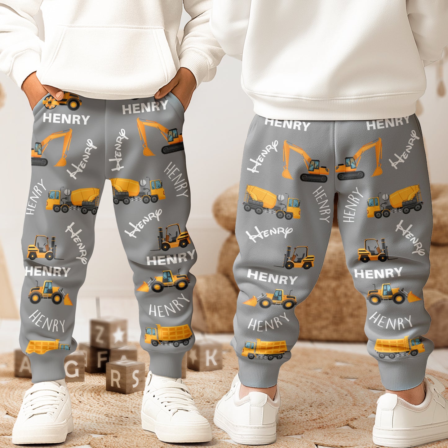 Construction Truck Baby - Personalized Sweatpants