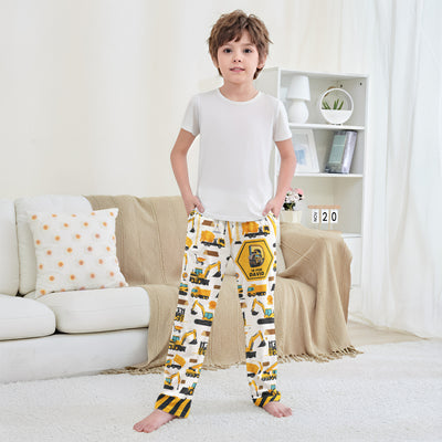 Construction Vehicles Truck, Unicorn Letter - Personalized Sweatpants