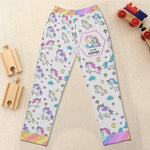 Construction Vehicles Truck, Unicorn Letter - Personalized Sweatpants