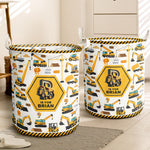 Construction Vehicles Truck, Unicorn Letter - Personalized Storage Basket