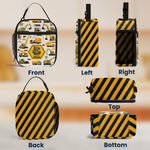Construction Vehicles Truck, Unicorn Letter - Personalized Lunch Bag
