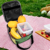 Construction Vehicles Truck, Unicorn Letter - Personalized Lunch Bag