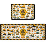 Construction Vehicles Truck, Unicorn Letter - Personalized Runner Rug