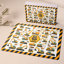 Construction Vehicles, Unicorn Letter - Personalized Jigsaw Puzzle