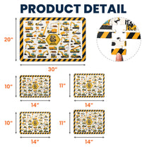 Construction Vehicles, Unicorn Letter - Personalized Jigsaw Puzzle