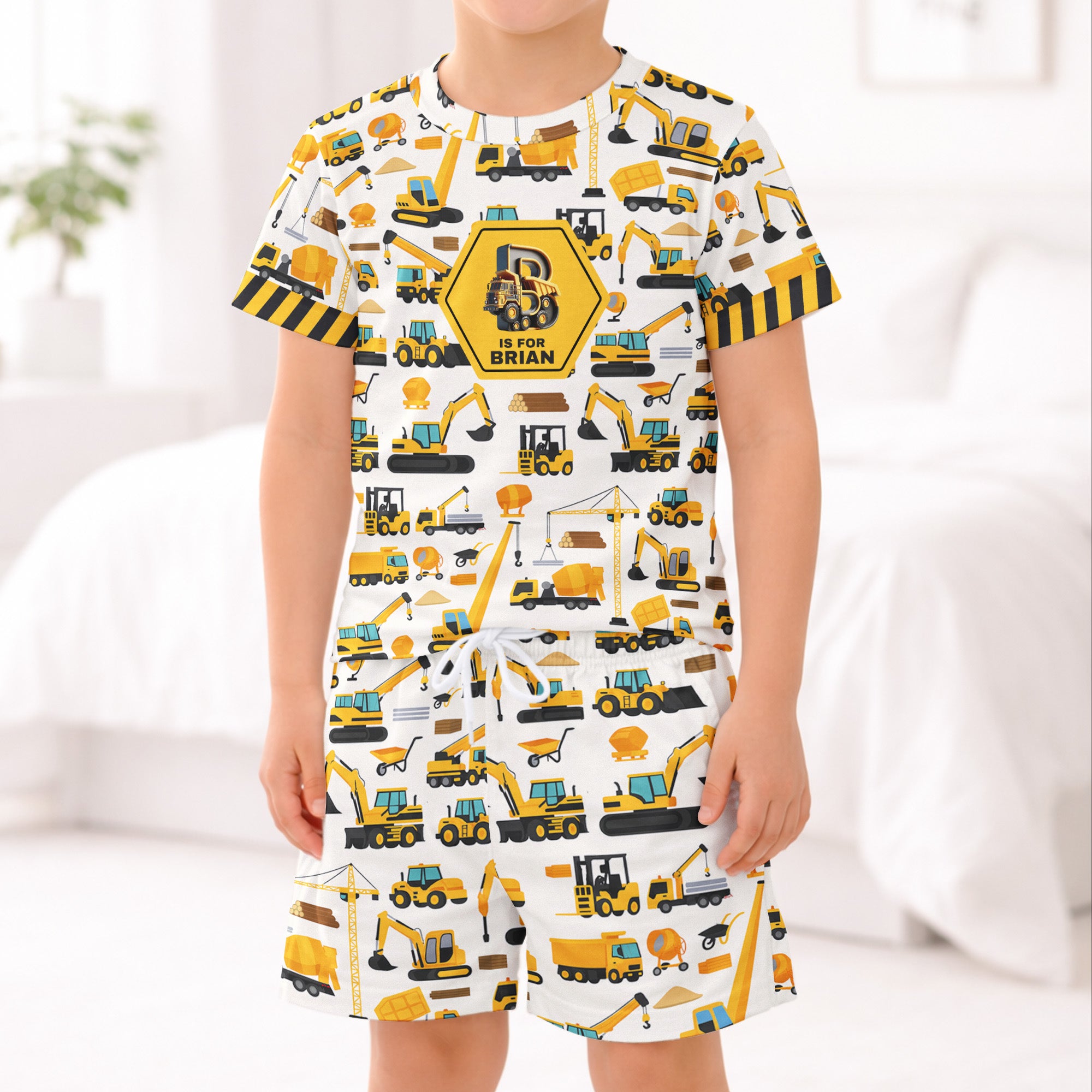 Construction,-Monster-Truck-Unicorn-Astronaut-Letter-Personalized-Kids-Clothing-Set-2