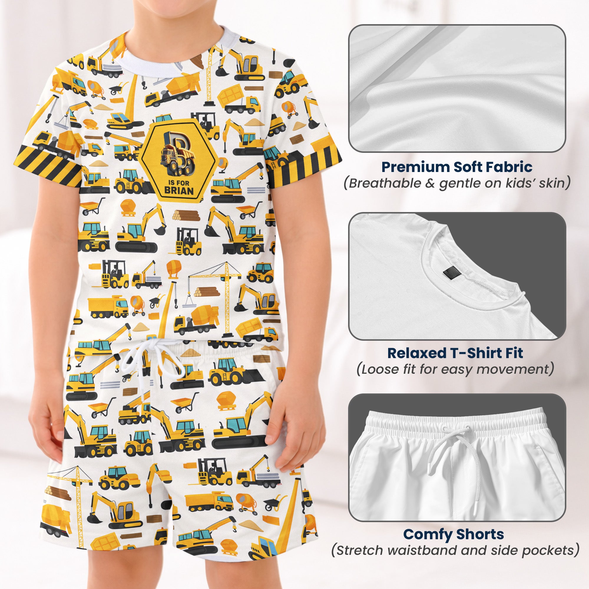 Construction,-Monster-Truck-Unicorn-Astronaut-Letter-Personalized-Kids-Clothing-Set-5