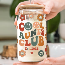 Cool Aunts Club - Personalized Clear Glass Cup