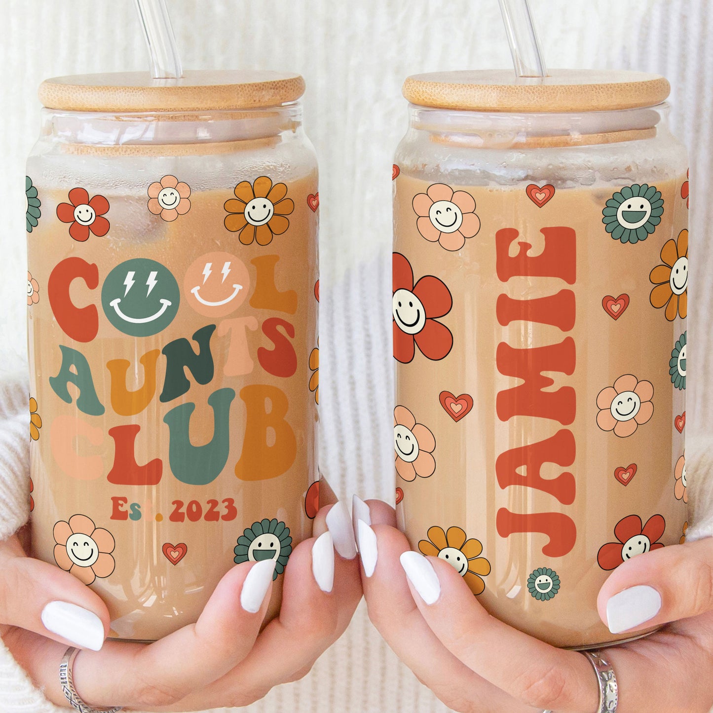 Cool Aunts Club - Personalized Clear Glass Cup
