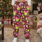 Coquette Bow Tennis Custom Name Gift For Tennis Player, Tennis Team - Personalized Lounge Pants
