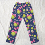 Coquette Bow Tennis Custom Name Gift For Tennis Player, Tennis Team - Personalized Lounge Pants