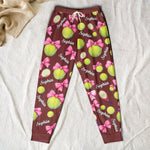 Coquette Bow Tennis Custom Name Gift For Tennis Player, Tennis Team - Personalized Lounge Pants