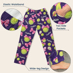 Coquette Bow Tennis Custom Name Gift For Tennis Player, Tennis Team - Personalized Lounge Pants
