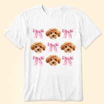 Coquette Pink Bow Trendy Dog Mom - Personalized Shirt